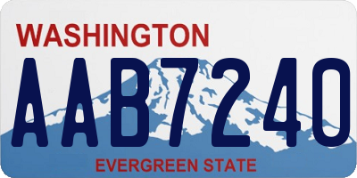WA license plate AAB7240