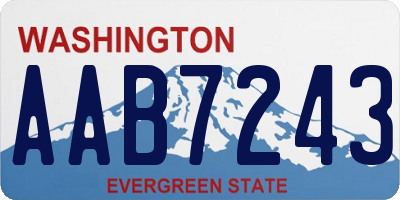 WA license plate AAB7243