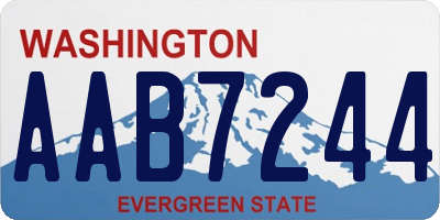 WA license plate AAB7244