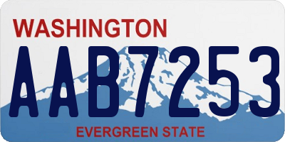WA license plate AAB7253