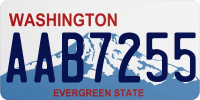 WA license plate AAB7255