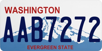 WA license plate AAB7272