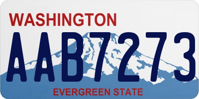 WA license plate AAB7273