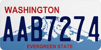 WA license plate AAB7274