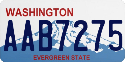 WA license plate AAB7275