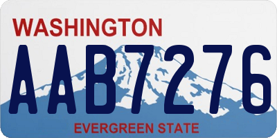 WA license plate AAB7276