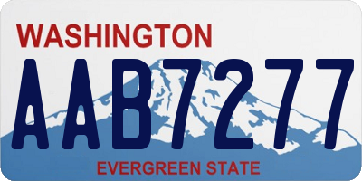 WA license plate AAB7277