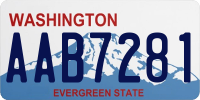 WA license plate AAB7281