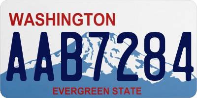 WA license plate AAB7284