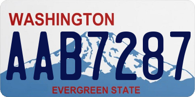 WA license plate AAB7287