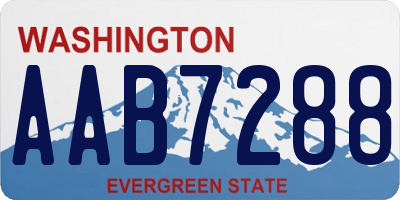 WA license plate AAB7288