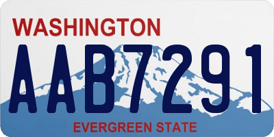 WA license plate AAB7291