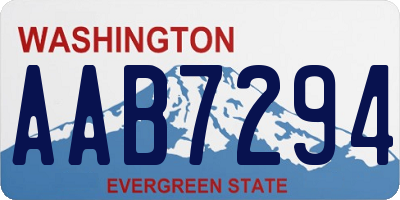 WA license plate AAB7294