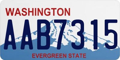 WA license plate AAB7315