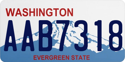WA license plate AAB7318