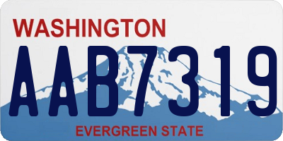 WA license plate AAB7319