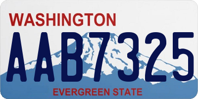 WA license plate AAB7325