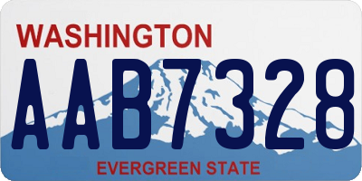 WA license plate AAB7328