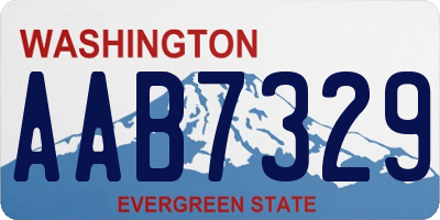WA license plate AAB7329