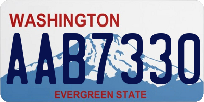 WA license plate AAB7330