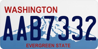 WA license plate AAB7332