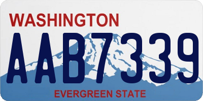 WA license plate AAB7339