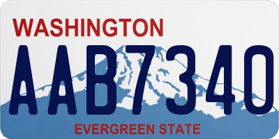 WA license plate AAB7340