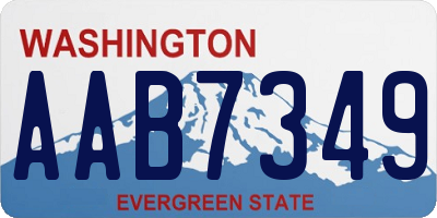 WA license plate AAB7349