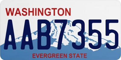 WA license plate AAB7355