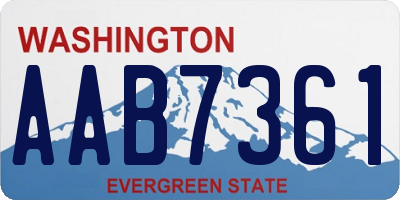 WA license plate AAB7361