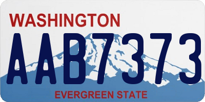 WA license plate AAB7373