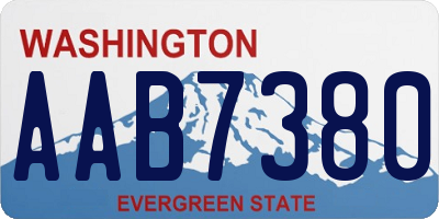 WA license plate AAB7380