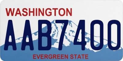 WA license plate AAB7400