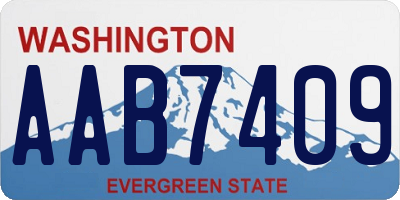 WA license plate AAB7409