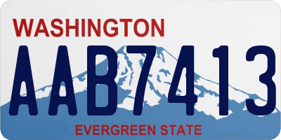 WA license plate AAB7413