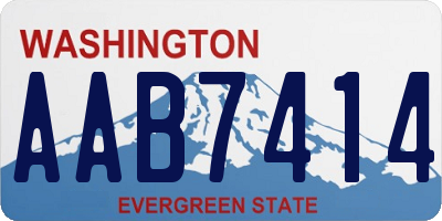 WA license plate AAB7414