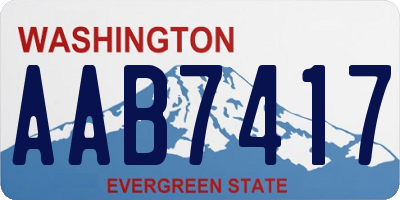 WA license plate AAB7417