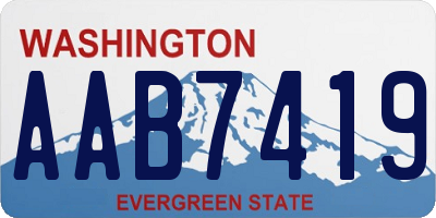 WA license plate AAB7419
