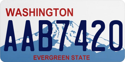 WA license plate AAB7420