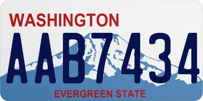 WA license plate AAB7434