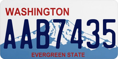 WA license plate AAB7435