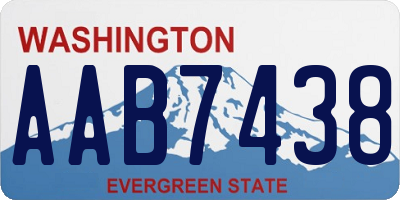 WA license plate AAB7438