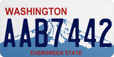 WA license plate AAB7442