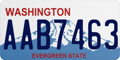 WA license plate AAB7463