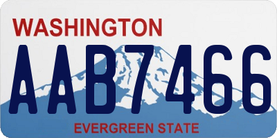 WA license plate AAB7466
