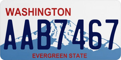 WA license plate AAB7467