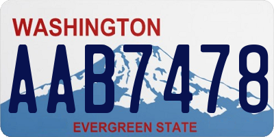 WA license plate AAB7478