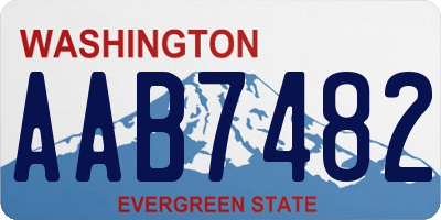 WA license plate AAB7482