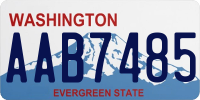 WA license plate AAB7485