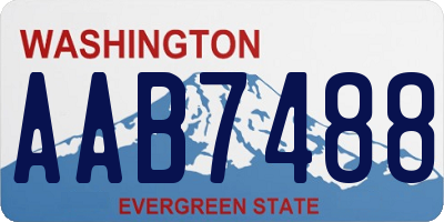 WA license plate AAB7488